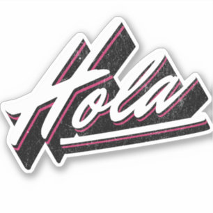 Hola tekstontwerp sticker