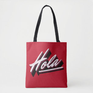 Hola tekstontwerp tote bag