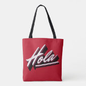 Hola tekstontwerp tote bag (Achterkant)