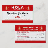 HOLA TENGO MASCOTAS EN CASA VISITEKAARTJE (Voorkant / Achterkant)