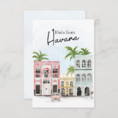 Hola uit Havana Cuba Kaart (Voorkant / Achterkant)