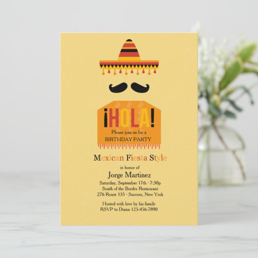 Hola Uitnodiging (Staand voorkant)