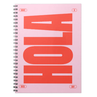 Hola (Zoete Roze Toon) Notitieboek
