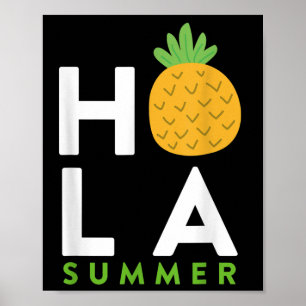 Hola Zomer _ Ananas Lover Stranden Vakantie Fun Poster