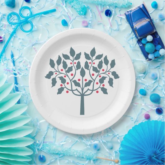 holbeiboom papieren bordje (Feest)