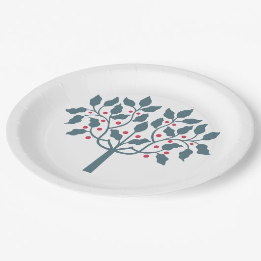 holbeiboom papieren bordje (Gekanteld)