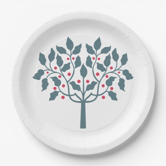 holbeiboom papieren bordje (Voorkant)