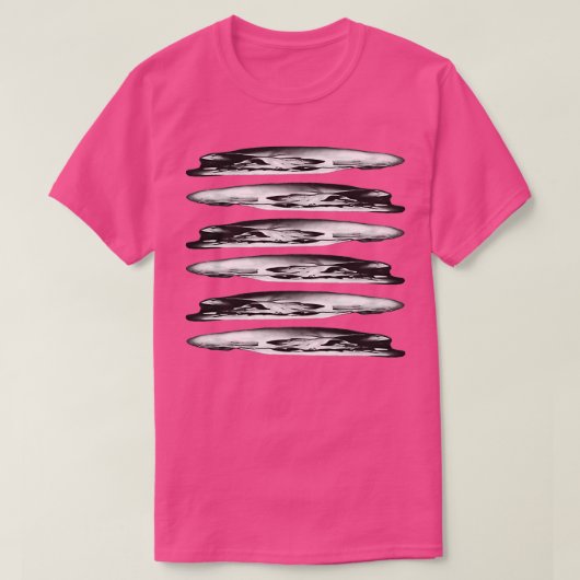 Holbein Anamorphic Skulls T-shirt (Design voorkant)