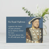 Holbein Portrait of Henry VIII King of England Menu (Staand voorkant)