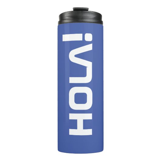 holblauw thermosbeker (Voorkant)