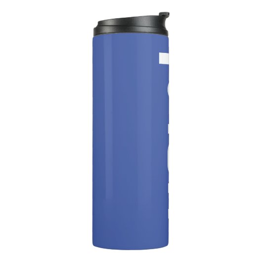 holblauw thermosbeker (Gedraaid links)