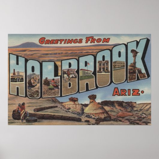 Holbrook, Arizona - Grote letterscènes Poster (Voorkant)