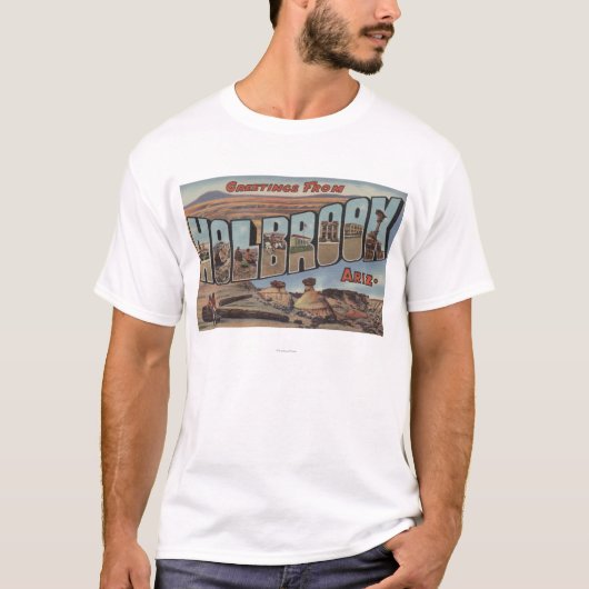 Holbrook, Arizona - Grote letterscènes T-shirt (Voorkant)
