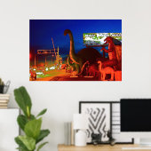 Holbrook Dinosaurs-Rte 66 Poster (Thuiskantoor)