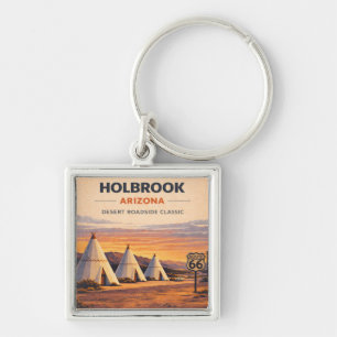 Holbrook Route 66 Arizona Reis Aandenken Cadeau Sleutelhanger