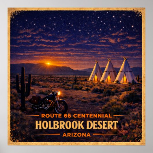 Holbrook Woestijn Arizona Eeuwfeest Poster (Voorkant)