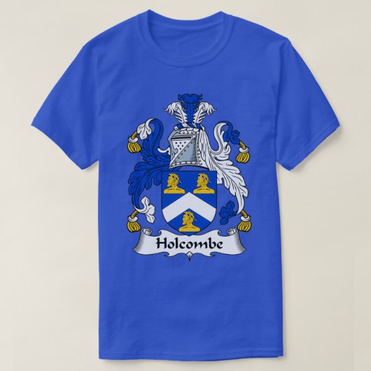 Holcomb Coat of Arms Family Crest T-shirt (Design voorkant)