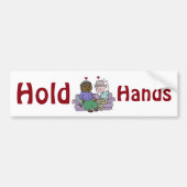 HOLD HANDS bumpersticker (Voorkant)