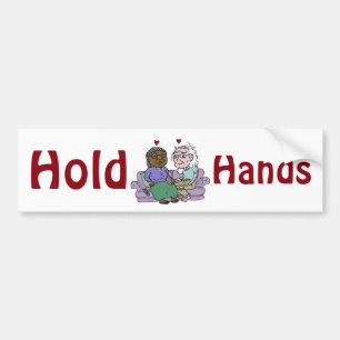 HOLD HANDS bumpersticker
