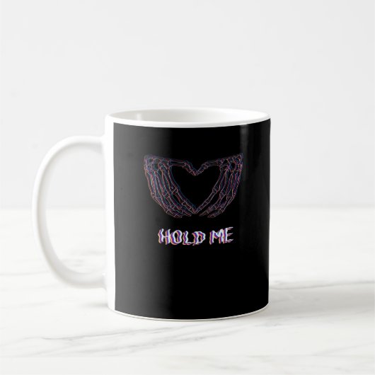 Hold Me Classic - Skeleton Hand Heart Koffiemok (Links)