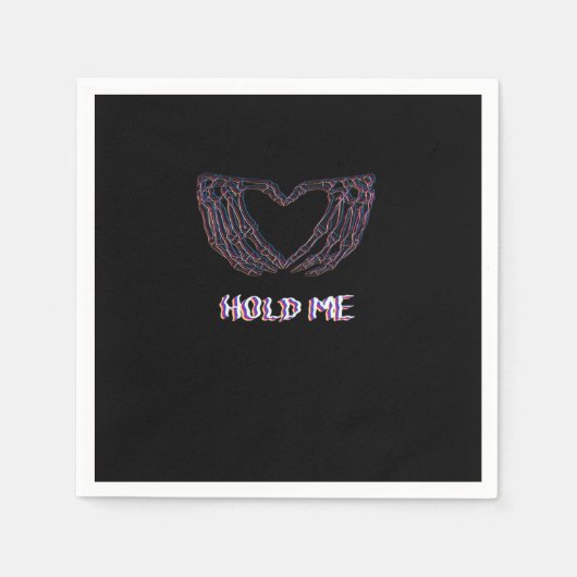 Hold Me Classic - Skeleton Hand Heart Servet (Voorkant)