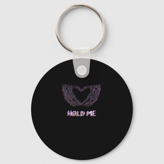 Hold Me Classic - Skeleton Hand Heart Sleutelhanger (Voorkant)