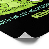 Hold On Let Me Overthink This Frog Ribbit Poster (Hoek)