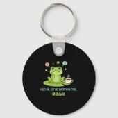 Hold On Let Me Overthink This Frog Ribbit Sleutelhanger (Voorkant)