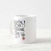 Hold on, let me overthink this Minimalist Funny Koffiemok (Voorkant links)