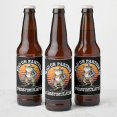 Hold On Partner Ik ben overprikkelde cowboykikker Bier Etiket (Flessen)