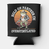 Hold On Partner Ik ben overprikkelde cowboykikker Blikjeskoeler (Voorkant)