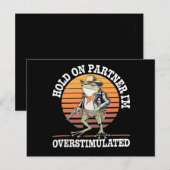 Hold On Partner Ik ben overprikkelde cowboykikker Briefkaart (Voorkant / Achterkant)