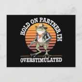 Hold On Partner Ik ben overprikkelde cowboykikker Briefkaart (Voorkant)