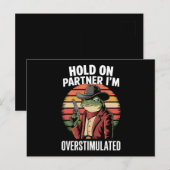 Hold On Partner Ik ben overprikkelde cowboykikker Briefkaart (Voorkant / Achterkant)