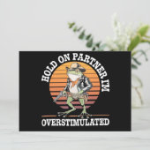 Hold On Partner Ik ben overprikkelde cowboykikker Kaart (Staand voorkant)