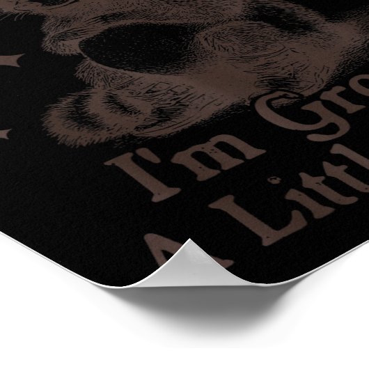 Hold On Partner I'm Growing A Little Buckaroo Funn Poster (Hoek)