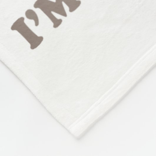 Hold On Partner I'm Overstimulated Funny Saying Qu Fleece Deken (Hoek)