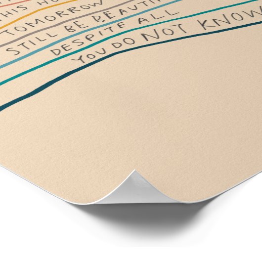 Hold on with hope - inspirational quote poster (Hoek)