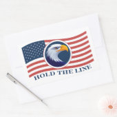 Hold The Line, Amerikaanse vlag en adelaar Rechthoekige Sticker (Envelop)