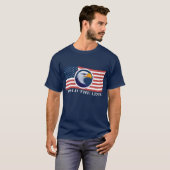 Hold The Line, Amerikaanse vlag en adelaar T-shirt (Voorkant volledig)