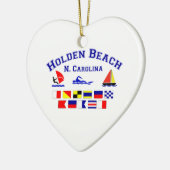 Holden Beach Nc Signal Flags Keramisch Ornament (Links)