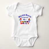 Holden Beach Nc Signal Flags Romper (Voorkant)