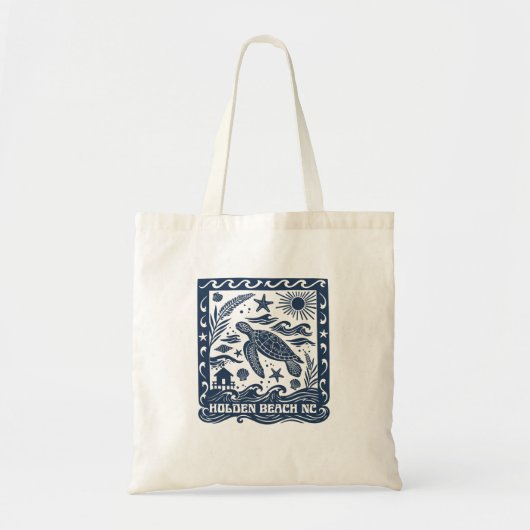 Holden Beach NC Zee Schildpad Kunst Tote Bag (Voorkant)