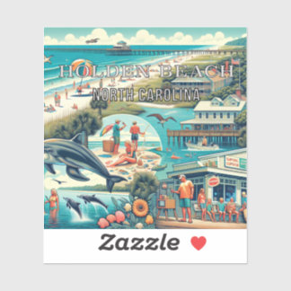 Holden Beach North Carolina 3 inch Vinyl Sticker