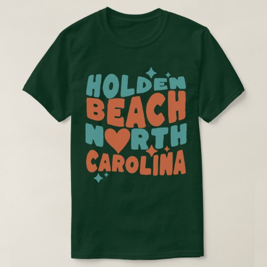 Holden Beach North Carolina Love T-shirt (Design voorkant)