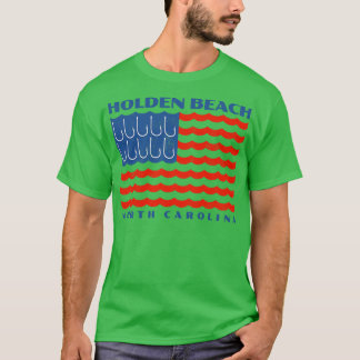 Holden Beach North Olina Gevist Vlag T-shirt