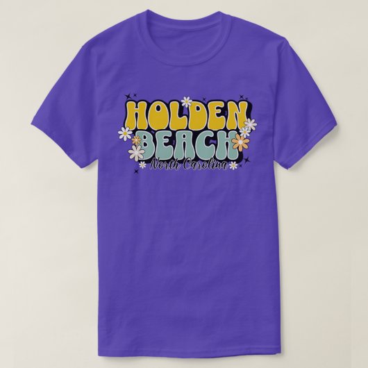 Holden Beach North Olina Sparkle en bloemen 1 T-shirt (Design voorkant)