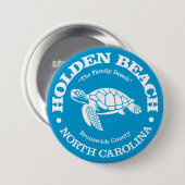Holden Beach (zee schildpad) Ronde Button 7,6 Cm (Voorkant /achterkant)