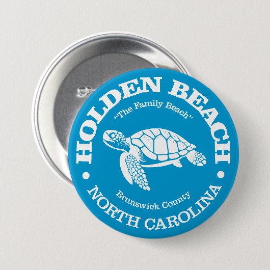 Holden Beach (zee schildpad) Ronde Button 7,6 Cm (Voorkant /achterkant)