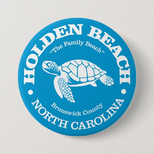 Holden Beach (zee schildpad) Ronde Button 7,6 Cm (Voorkant)